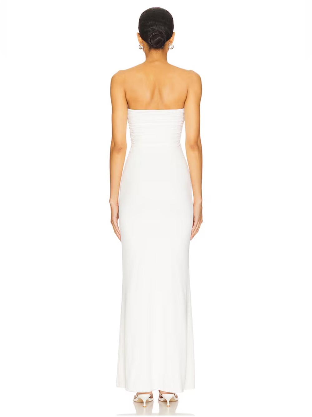 superdown White Strapless Cutout Column Gown - Picture 3 of 5